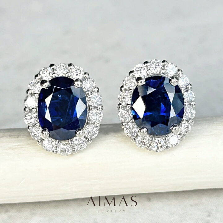 楽天市場】ブルーサファイア 1.75ct/1.8ct ピアス PT900 プラチナ 