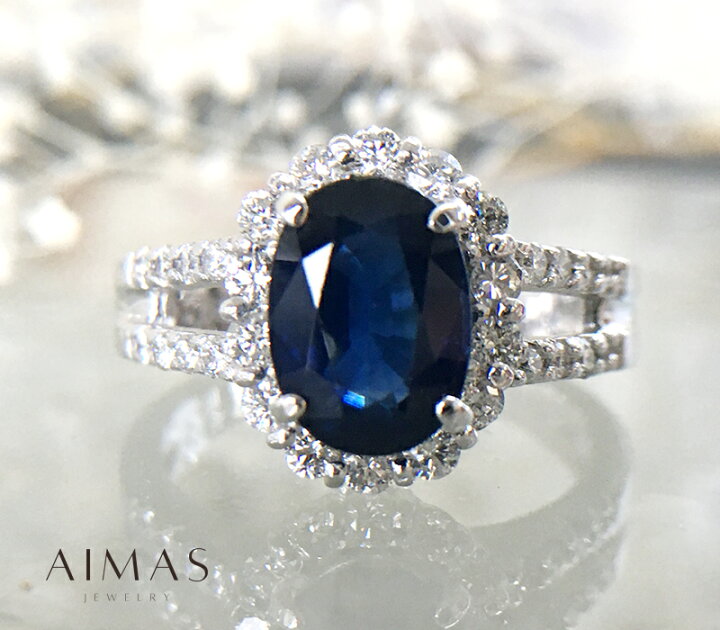 楽天市場】ブルーサファイア 2.14ct リング 12.5号 PT900 プラチナ 