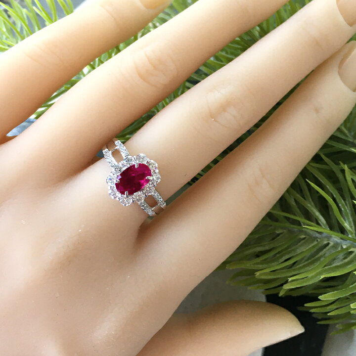 楽天市場】ルビー 1.23ct リング 12号 PT900 プラチナ ダイヤモンド  