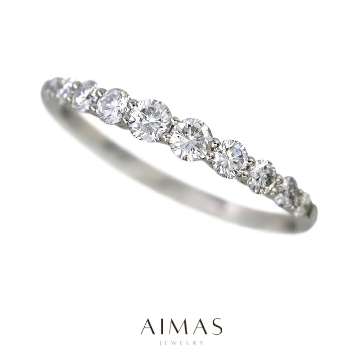 楽天市場】ダイヤモンド 約0.5ct ハーフエタニティリング PT900 