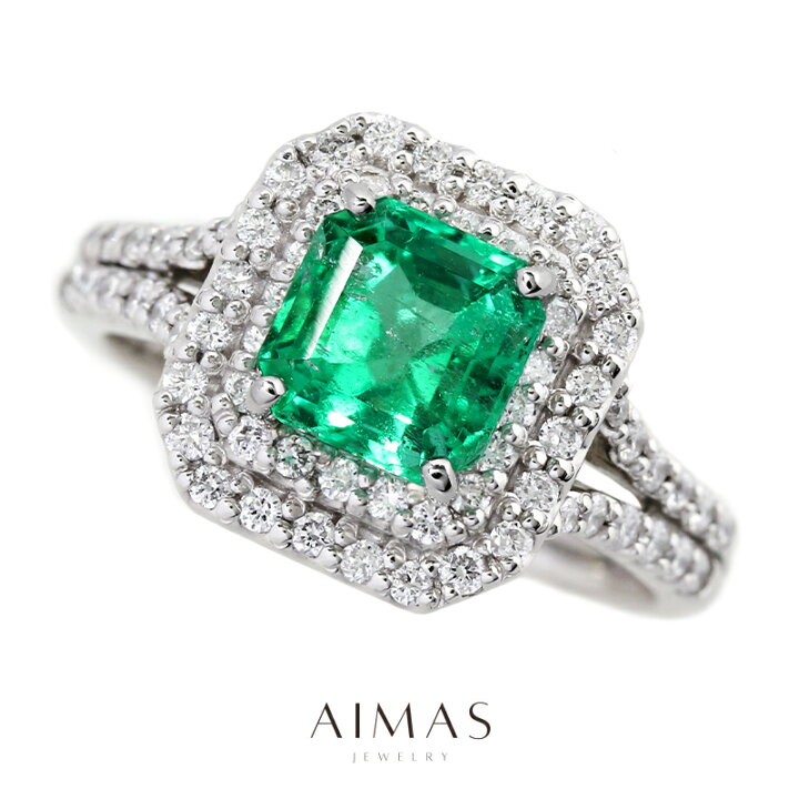 楽天市場】コロンビア産エメラルド ビビッドグリーン 1.37ct リング 12  