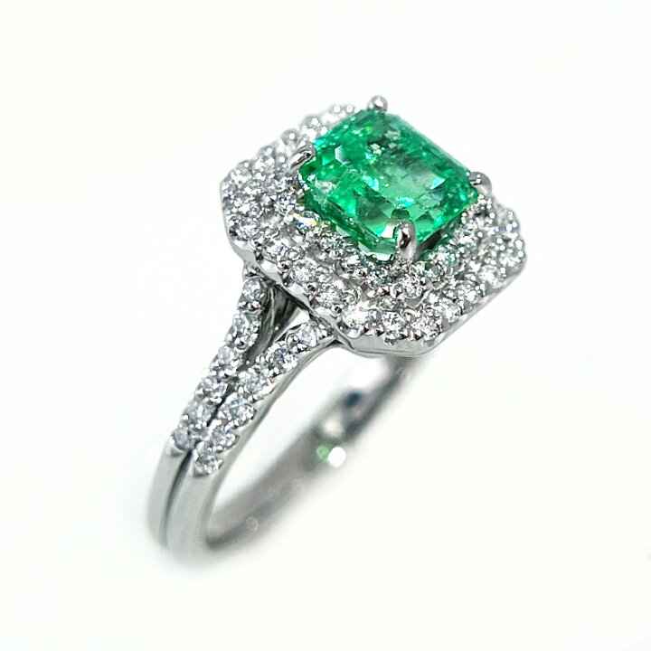 楽天市場】コロンビア産エメラルド ビビッドグリーン 1.37ct リング 12 