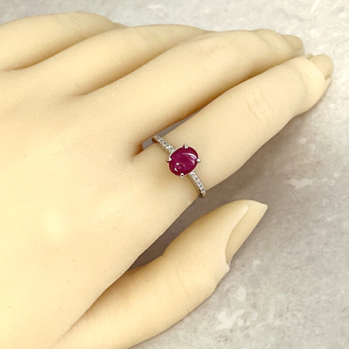 楽天市場】スタールビー 2.25ct リング 12号 PT900 プラチナ 
