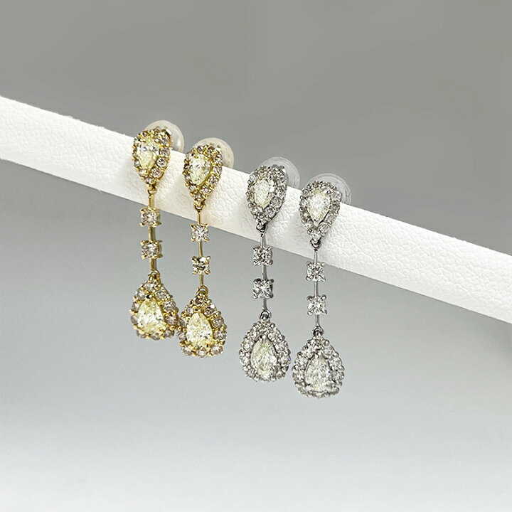 楽天市場】【選べる】ダイヤモンド 0.5ct/0.5ct ピアス PT900 K18YG 18 