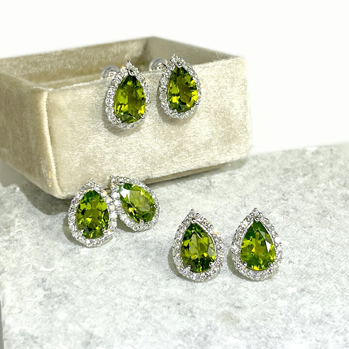 楽天市場】【2サイズから選べる】ペリドット 約2.5ct 約3.2ct ピアス 