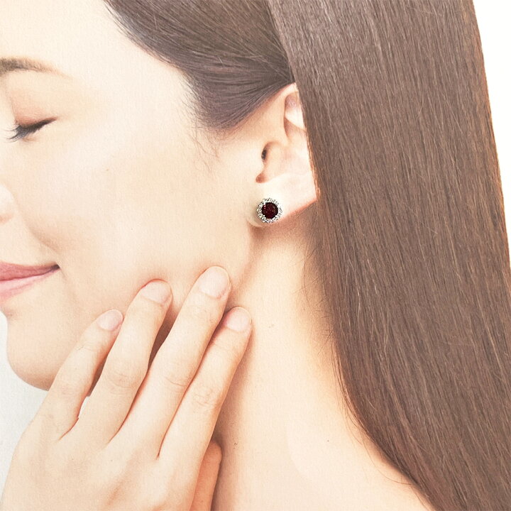 楽天市場】レッドスピネル 0.935/0.935ct ピアス PT900 プラチナ 