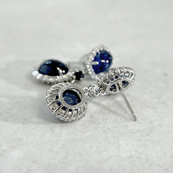 楽天市場】ブルーサファイア 3ct/3ct前後 ピアス PT900 プラチナ 