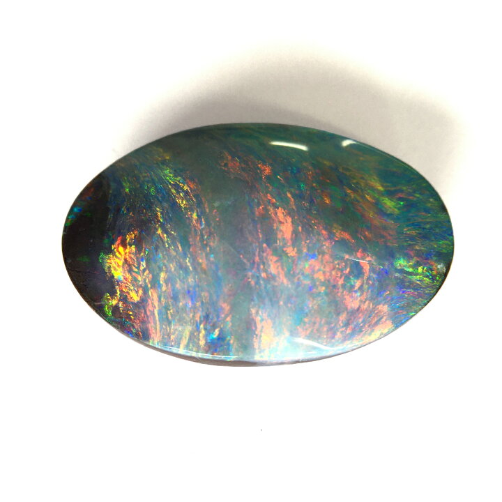 ボルダーオパール ルース 赤遊色 着実 1.82ct
