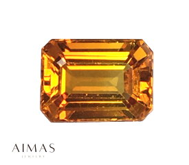 ゴールデンサファイア バイカラーサファイア 1.698ct エメラルドカット スクエアカット オレンジサファイア イエローサファイア サファイアルース 裸石【ルース】【送料無料】RMG.E/BS【製品へのオーダー加工承ります。】