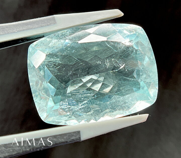 楽天市場】アクアマリン 17.55ct ルース ◇ クッションカット スクエア 