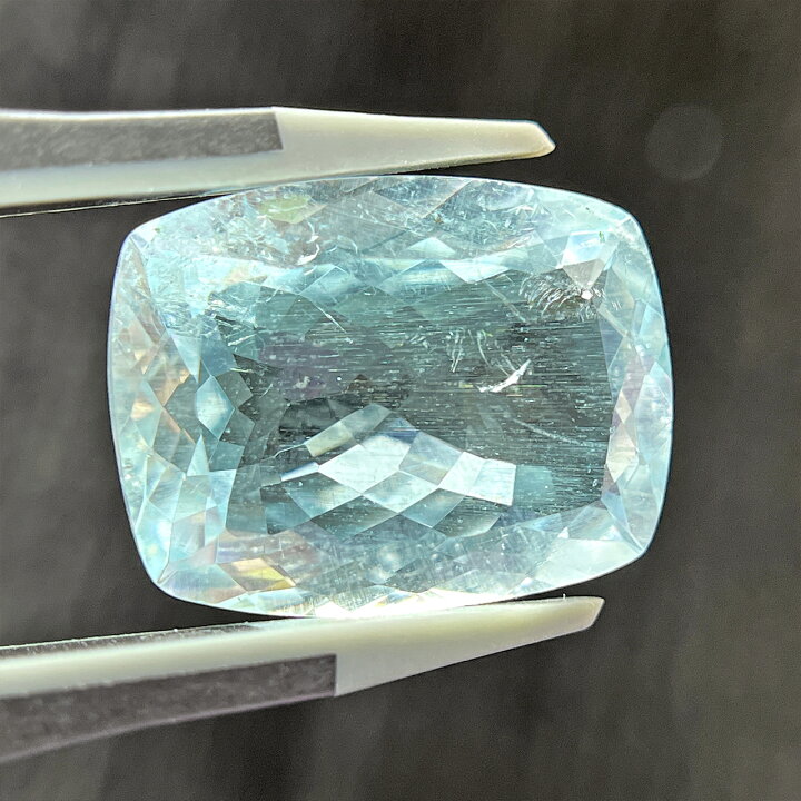 楽天市場】アクアマリン 17.55ct ルース ◇ クッションカット スクエア 