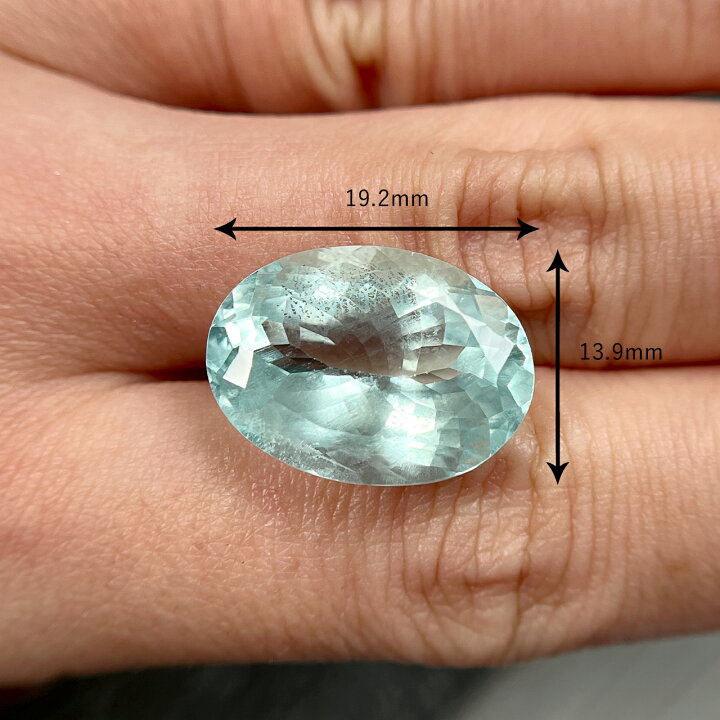 楽天市場】アクアマリン 14.73ct ルース ◇ オーバルカット 楕円 大粒 