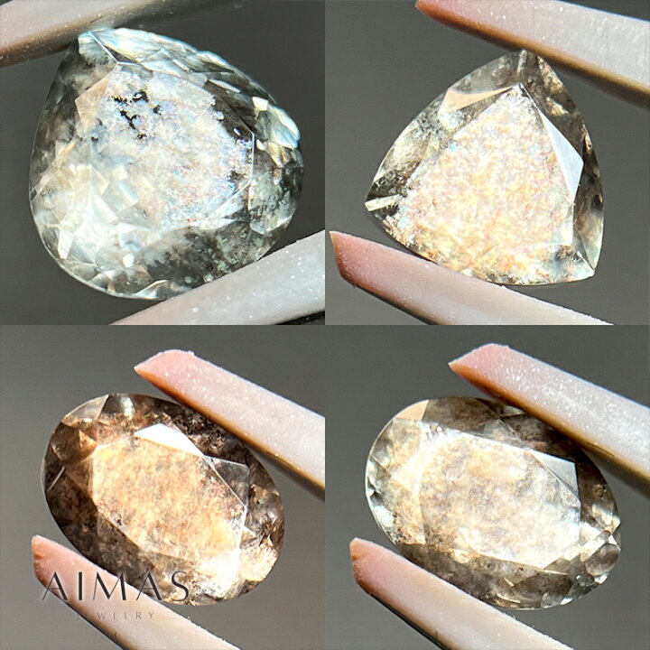 楽天市場】【4点セット】サンストーンアクアマリン 計3.67ct ルース 4 