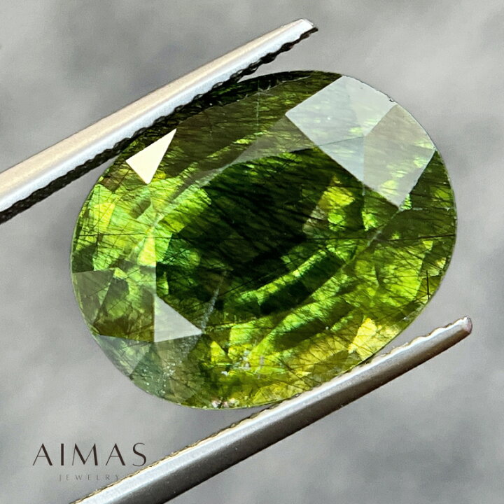 楽天市場】ルチルペリドット 14.12ct ルース ◇ オーバルカット 楕円 