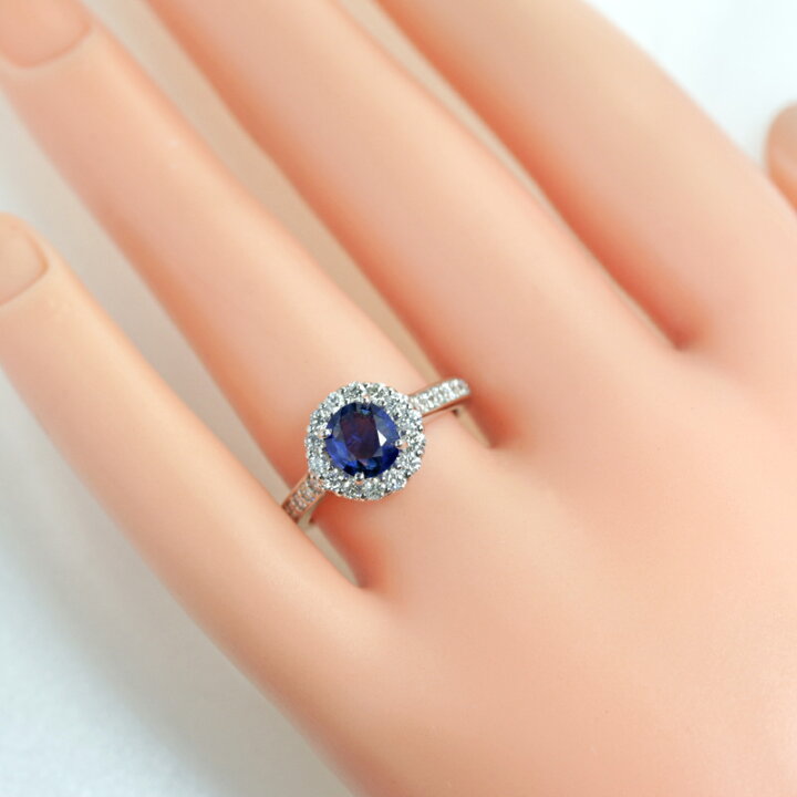 楽天市場】ブルーサファイア 1.315ct リング 12号 PT900 プラチナ 