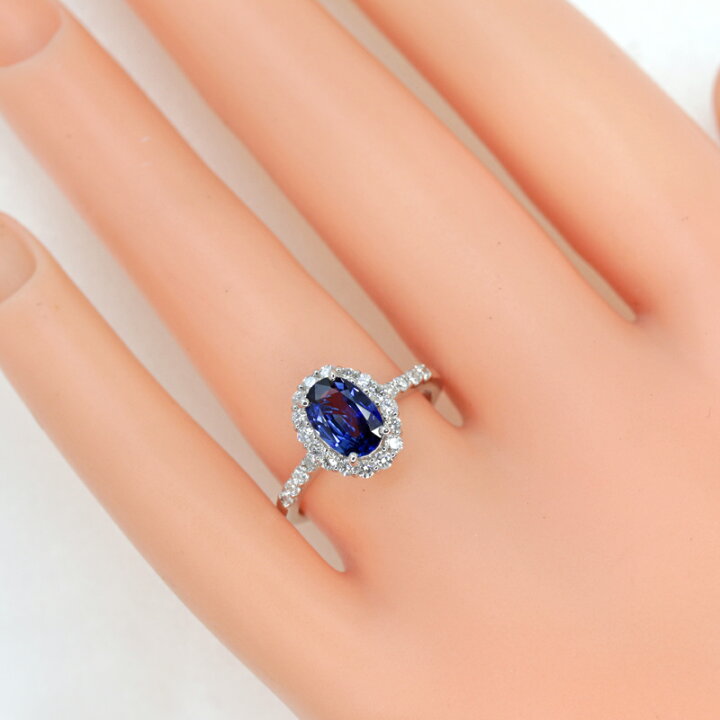 楽天市場】ブルーサファイア 1.182ct リング 12号 PT900 プラチナ 