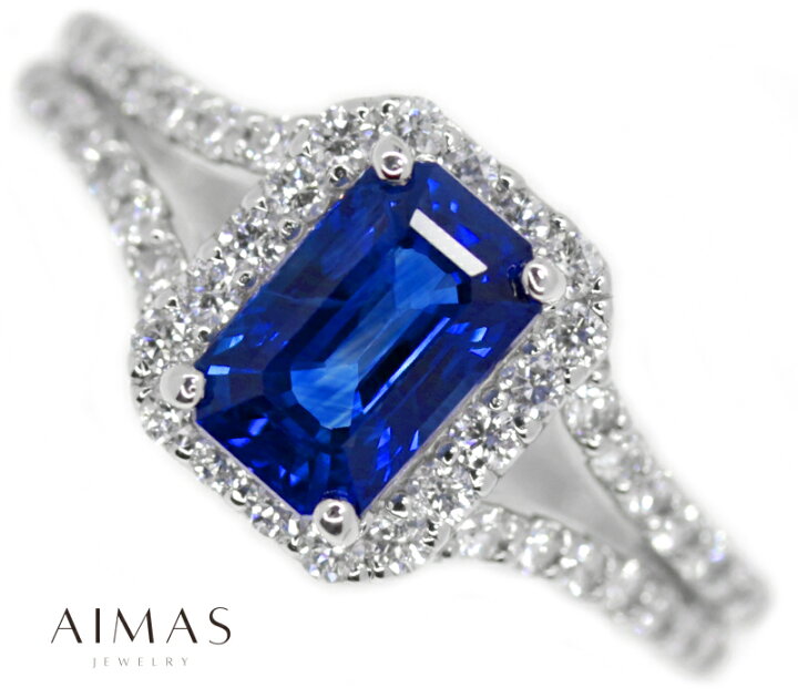 楽天市場】ブルーサファイア 1.55ct ダイヤモンド リング 13号 PT900 