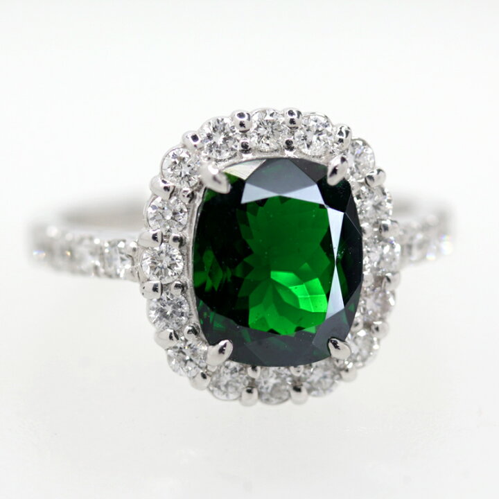 楽天市場】グリーンガーネット 2.67ct リング 13号 PT900 プラチナ  