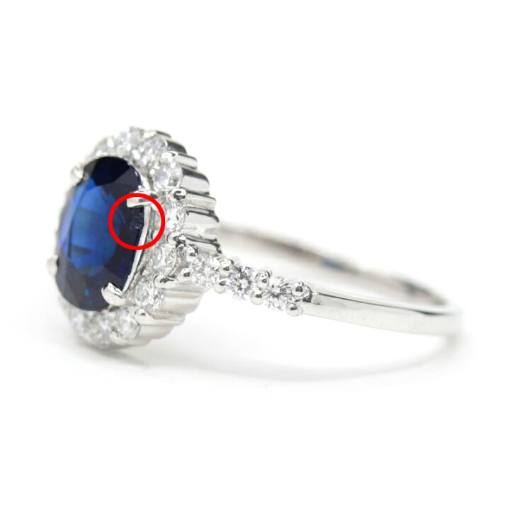 楽天市場】非加熱ブルーサファイア 1.37ct リング 13.5号 PT900 