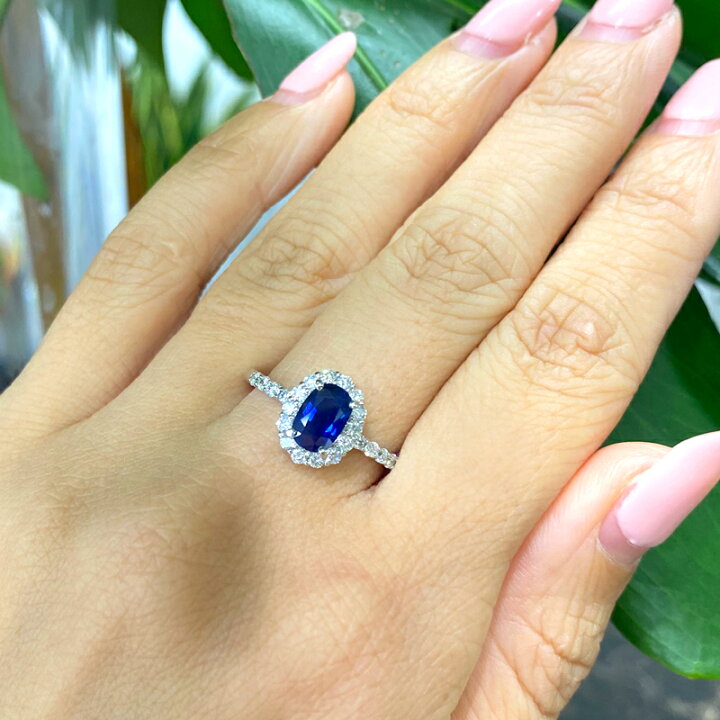 楽天市場】ロイヤルブルーサファイア 1.19ct ダイヤモンド リング 12号  