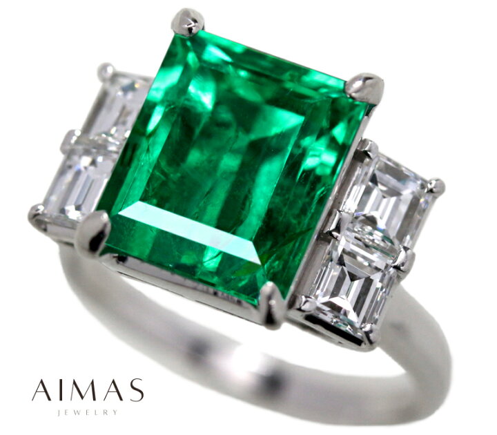 楽天市場】エメラルド 5.11ct リング 14号 PT900 プラチナ 指輪  
