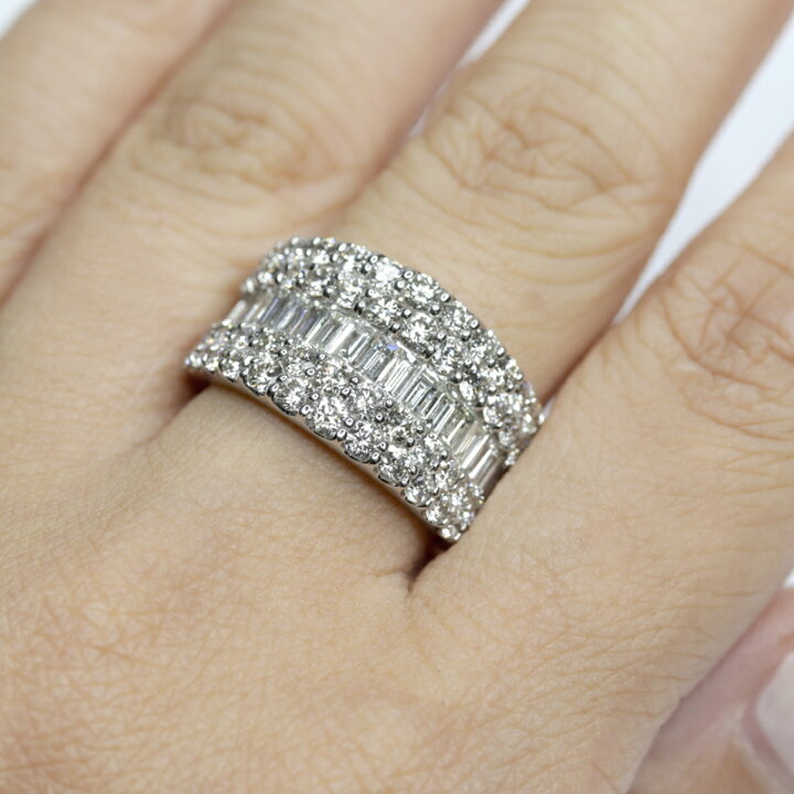 楽天市場】ダイヤモンド 3ct リング 13号 PT900 プラチナ 指輪 ハーフ 
