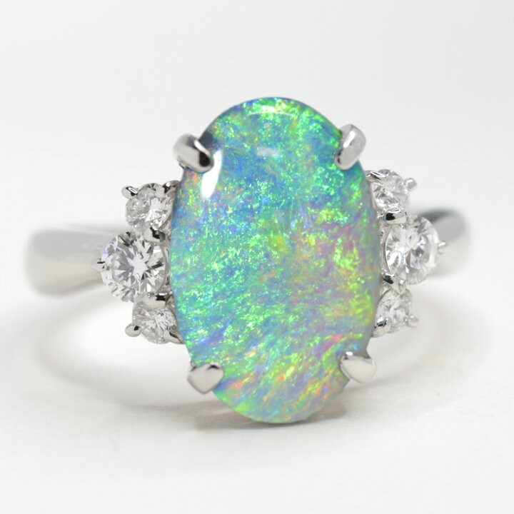 楽天市場】ブラックオパール 2.626ct リング 13.5号 PT900 プラチナ  