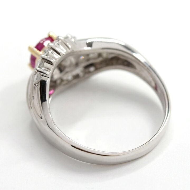 楽天市場】ルビー 1.025ct ダイヤモンド リング 15号 K18WG K18YG  