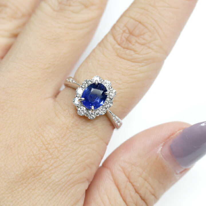 楽天市場】ロイヤルブルーサファイア 1.216ct リング 12.5号 PT900