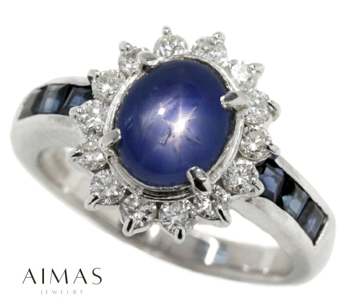 楽天市場】ブルースターサファイア 2.99ct リング 13.5号 PT850  
