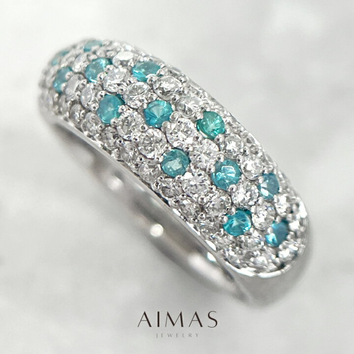 楽天市場】パライバトルマリン 0.24ct リング 12号 PT900 プラチナ 