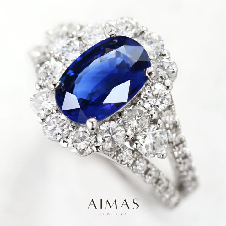 楽天市場】ロイヤルブルーサファイア 2.1ct リング 12号 PT900 