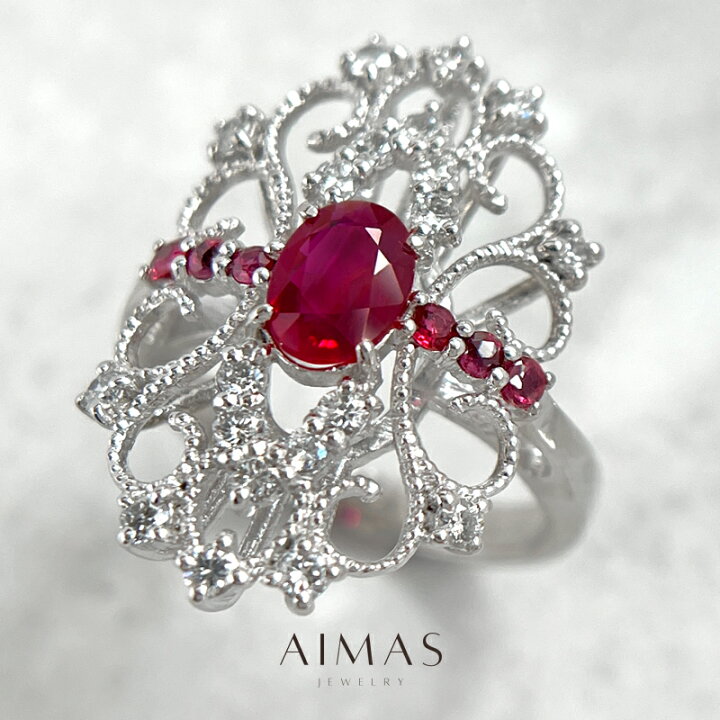 楽天市場】ルビー 1.01ct リング 12号 PT900 プラチナ 指輪  