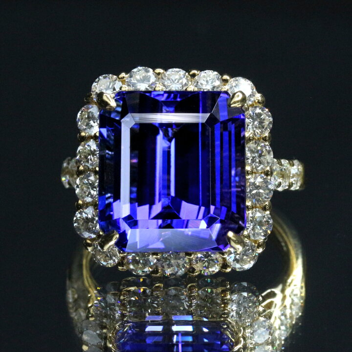 楽天市場】【ｾｰﾙ】タンザナイト 13.44ct リング 12号 K18YG イエロー 