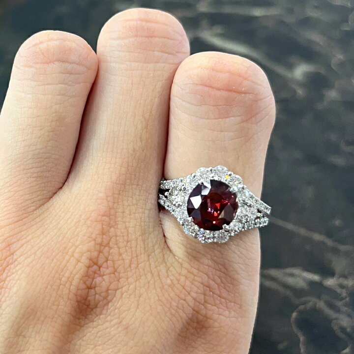 楽天市場】レッドスピネル 3.04ct リング PT900 プラチナ 指輪  