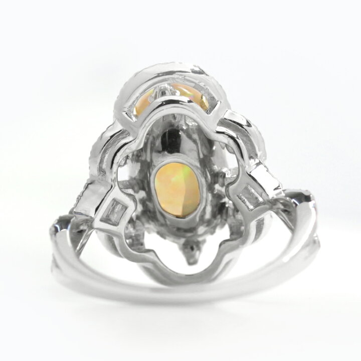 楽天市場】メキシコオパール 4.27ct リング PT900/YG プラチナ 