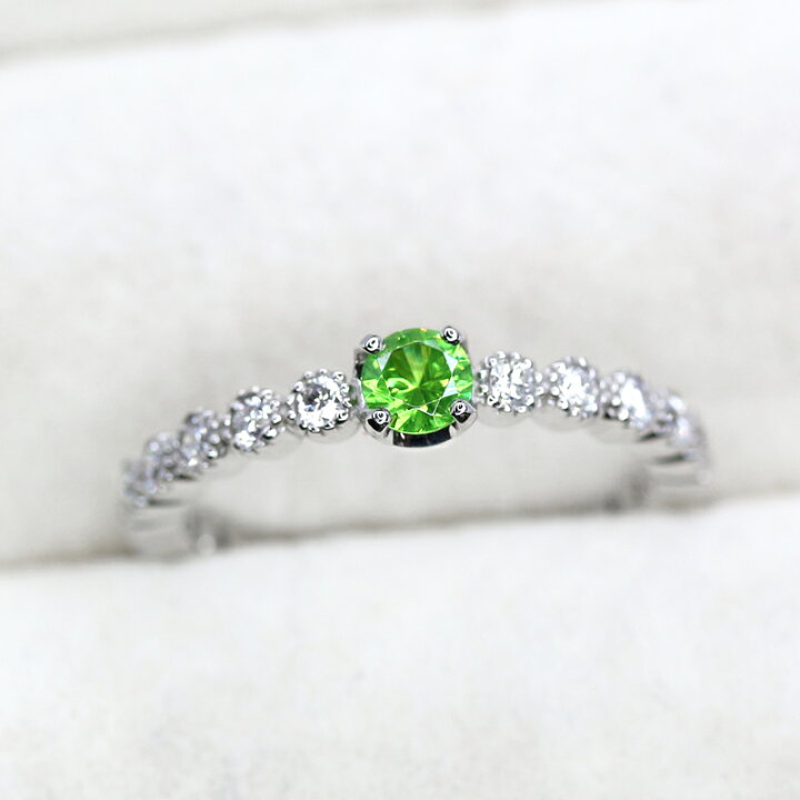 楽天市場】デマントイドガーネット 0.25ct リング 12号 PT900 プラチナ 