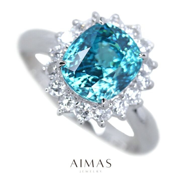 楽天市場】ブルージルコン 4.93ct リング 17号 PT900 プラチナ 指輪 