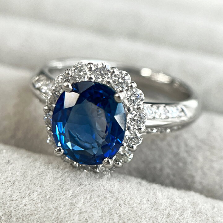 楽天市場】ブルーサファイア 2.173ct リング 12号 PT900 プラチナ 指輪 