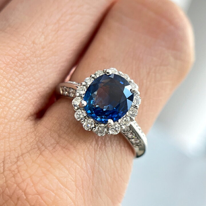 楽天市場】ブルーサファイア 2.173ct リング 12号 PT900 プラチナ 指輪 