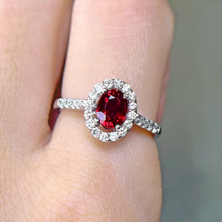 プラチナ ルビー リング 1.04ct ノーヒート