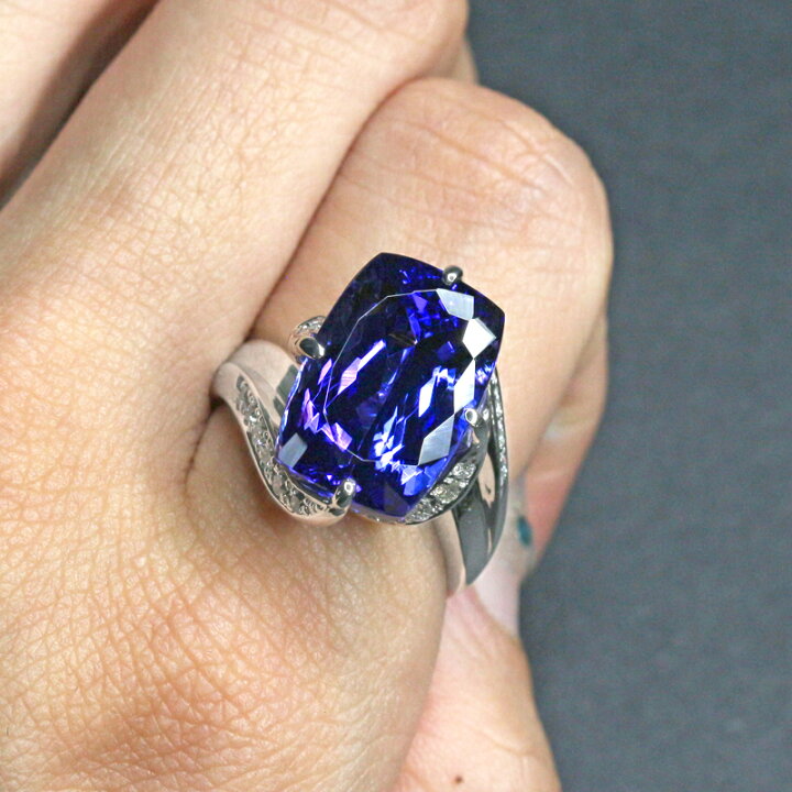 楽天市場】【クーポン】タンザナイト 11.6ct リング 13号 PT900  