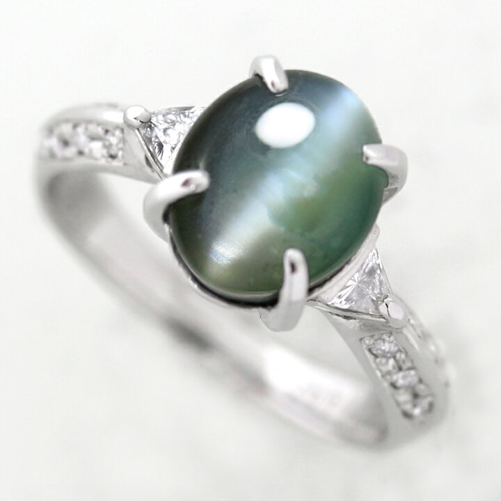 楽天市場】アレキサンドライトキャッツアイ 4.358ct リング 10.5号 