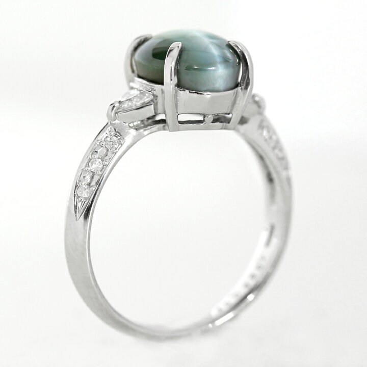 楽天市場】アレキサンドライトキャッツアイ 4.358ct リング 10.5号  