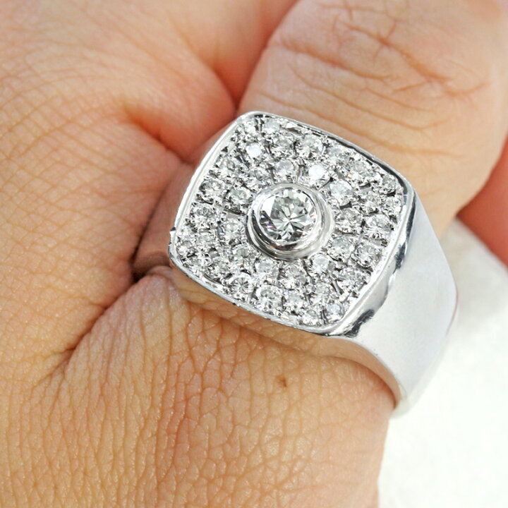 楽天市場】メインダイヤモンド 0.41ct リング 24.5号 PT900 プラチナ  