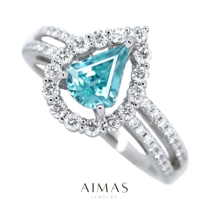 楽天市場】ブルージルコン 1.21ct リング 12号 PT900 プラチナ  