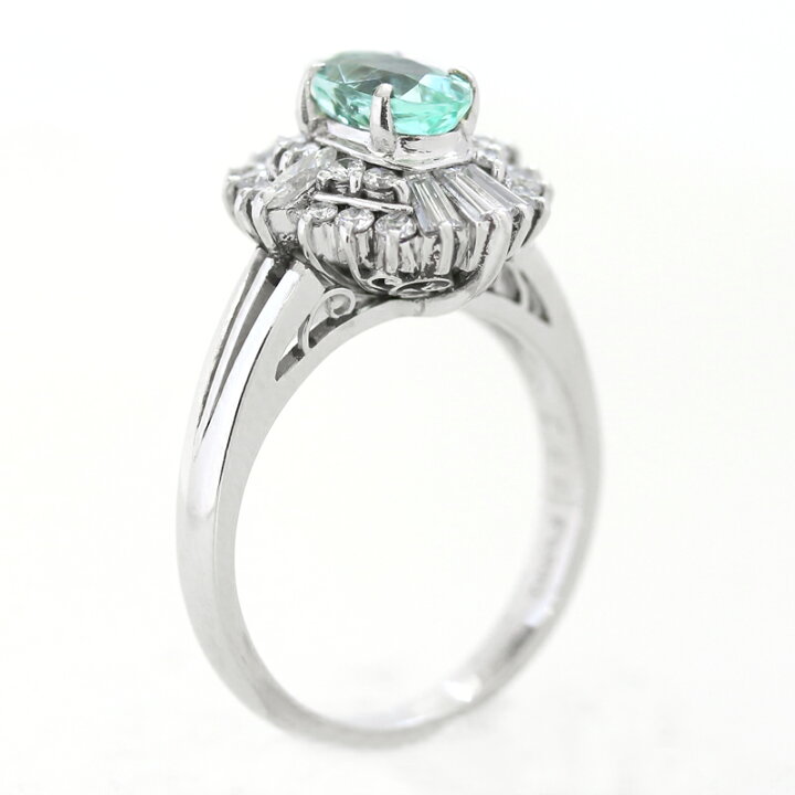 楽天市場】【ｾｰﾙ】パライバトルマリン 0.78ct リング 9号 PT900  