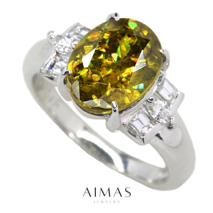 楽天市場】スフェーン 4.58ct リング 11.5号 PT900 プラチナ 指輪  