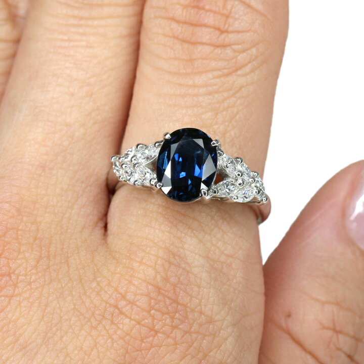 楽天市場】ブルーサファイア 2.384ct リング 11.5号 PT900 プラチナ  