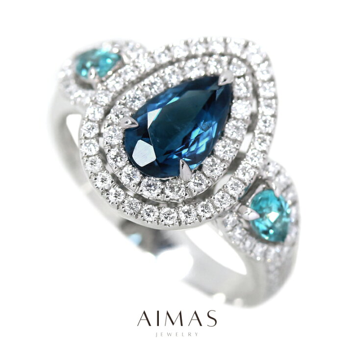 楽天市場】インディコライトトルマリン 0.84ct リング 12号 PT900 